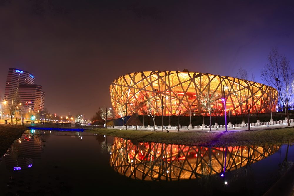 Het stadion in de nacht